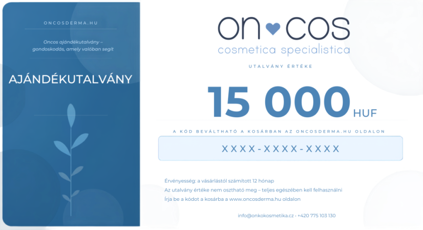 💙 Oncos ajándékutalvány - Hodnota poukázky: 30000