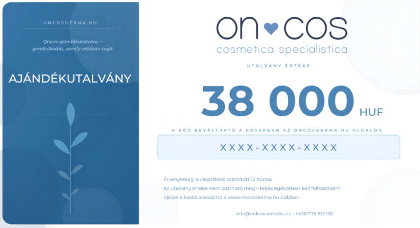 💙 Oncos ajándékutalvány - Hodnota poukázky: 30000